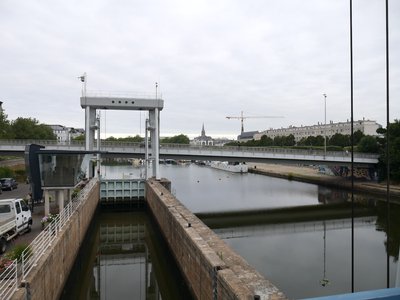 L’entrée au port de plaisance sur l’Erdre