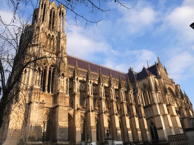 Bas-côté sud de de la cathédrale Reims