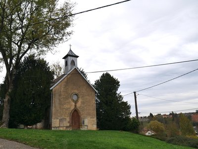 La chapelle Saint-Valbert dans l’ancien village de Saint-Valbert-lès-Héricourt