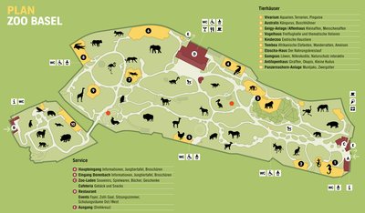 Plan du zoo de Basel