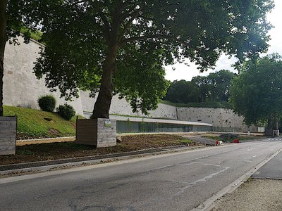 Les travaux du nouveau musée de la citadelle souterraine en juillet 2020.