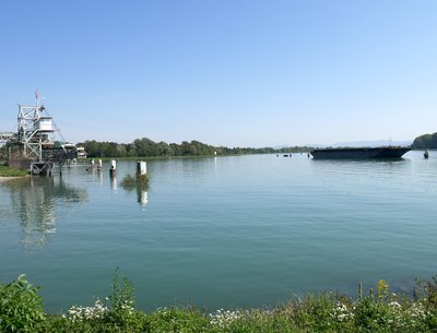 Port de Fort-Louis avec sa rampe de chargement