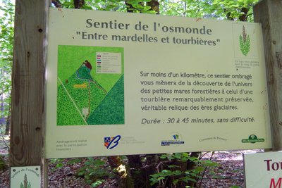 Panneau de présentation du sentier de l'Osmonde (sentier pédagogique