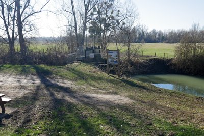 Passerelle pour accéder sur l’île de Bonny