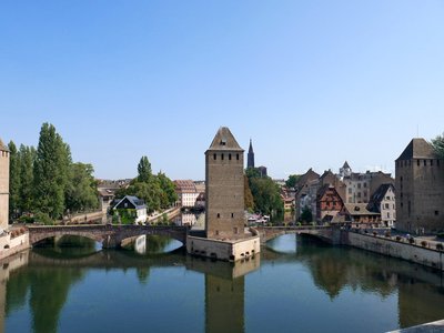 Les Ponts Couverts sur la Via Columbani à Strasbourg